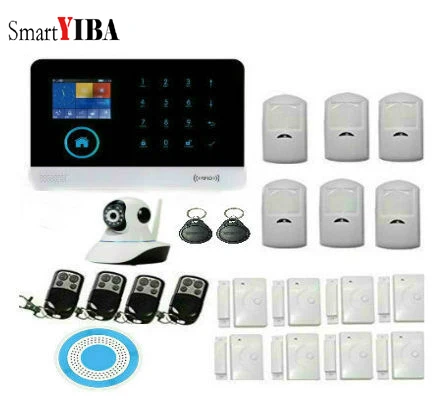 SmartYIBA Wireless WIFI Remove Monitoring GSM Security Smart Home Alarm System Kit,IP Camera TFT display door sensor home Alarm
SmartYIBA Wireless WIFI Remove Monitoring GSM Security Smart Home Alarm System Kit,IP Camera TFT display door sensor home Alarm