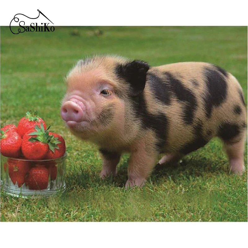 Sashiko 100% Full DIY 5D Diamond Painting Pig and Strawberry Stitch Diamond Embroidery Patterns Home Decoration
Sashiko 100% Full DIY 5D Diamond Painting Pig and Strawberry Stitch Diamond Embroidery Patterns Home Decoration