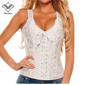 Wechery Women Corset Sexy Steampunk Push Up Body Shaper Waist Trainer Party Gorset Overbust Corselet Slimming Lace Up Korset Top
Wechery Women Corset Sexy Steampunk Push Up Body Shaper Waist Trainer Party Gorset Overbust Corselet Slimming Lace Up Korset Top