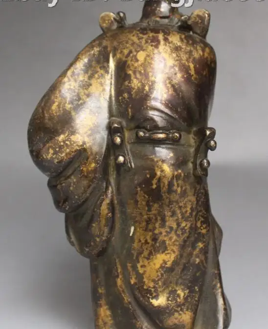 S0868 9" Old Taoism Bronze Tianshic Zhongkui Zhong Kui Hold Fan God Catch Ghost Statue discount 30% (C0324)
S0868 9" Old Taoism Bronze Tianshic Zhongkui Zhong Kui Hold Fan God Catch Ghost Statue discount 30% (C0324)