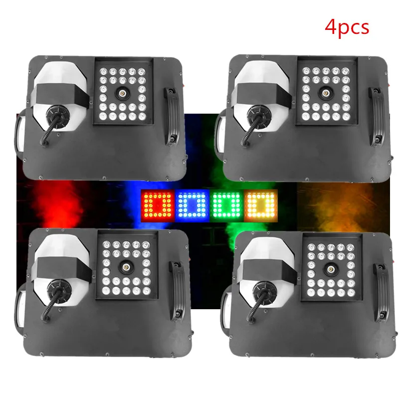 4pcs 1500W Mist Haze Machine/Vertical LED Fog Machine With 24X9W RGB LED Lights/DMX LED Smoke Machine DJ/Bar/Party/Stage Fogger
4pcs 1500W Mist Haze Machine/Vertical LED Fog Machine With 24X9W RGB LED Lights/DMX LED Smoke Machine DJ/Bar/Party/Stage Fogger