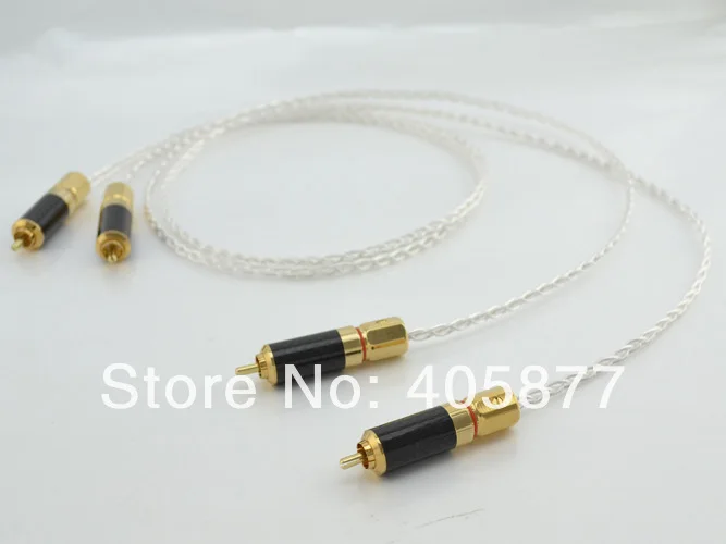 1 5 м аудио видео кабель Hi End чистый посеребренный RCA hifi кабель|audiophile rca cables|rca cableaudio