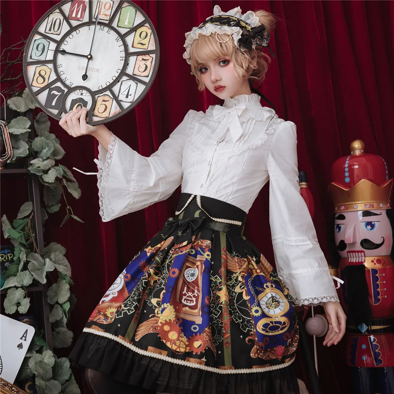 Princess sweet lolita skirt Original spring and summer printed half-length skirt princess sweet ruffles skirt women ZJY154
Princess sweet lolita skirt Original spring and summer printed half-length skirt princess sweet ruffles skirt women ZJY154
