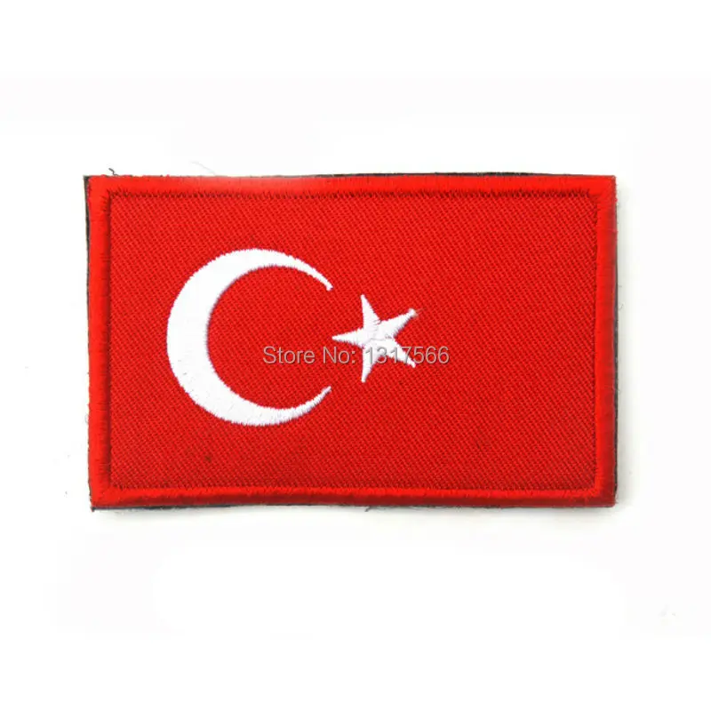 80*50mm Turkish Flag Embroidered Badge Military Tactical Backpack Caps Badges Flag Of Turkey Patches Fabric Armband Stickers
80*50mm Turkish Flag Embroidered Badge Military Tactical Backpack Caps Badges Flag Of Turkey Patches Fabric Armband Stickers