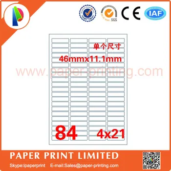5000 sheet A4 blank matte white label for inkjet printer compatible L7656/J8656 Szie: 46mm x 11.1mm
5000 sheet A4 blank matte white label for inkjet printer compatible L7656/J8656 Szie: 46mm x 11.1mm