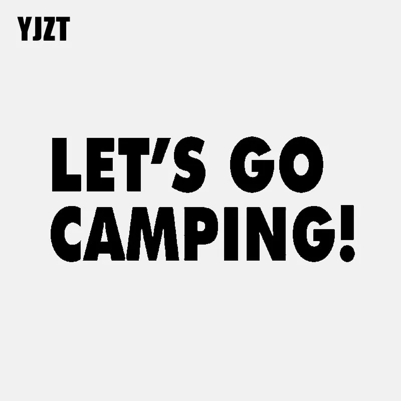 YJZT 17CM*7CM Funny Let's Go Camping Vinyl Car Window Sticker Decal Black Silver Graphical C11-1837
YJZT 17CM*7CM Funny Let's Go Camping Vinyl Car Window Sticker Decal Black Silver Graphical C11-1837
