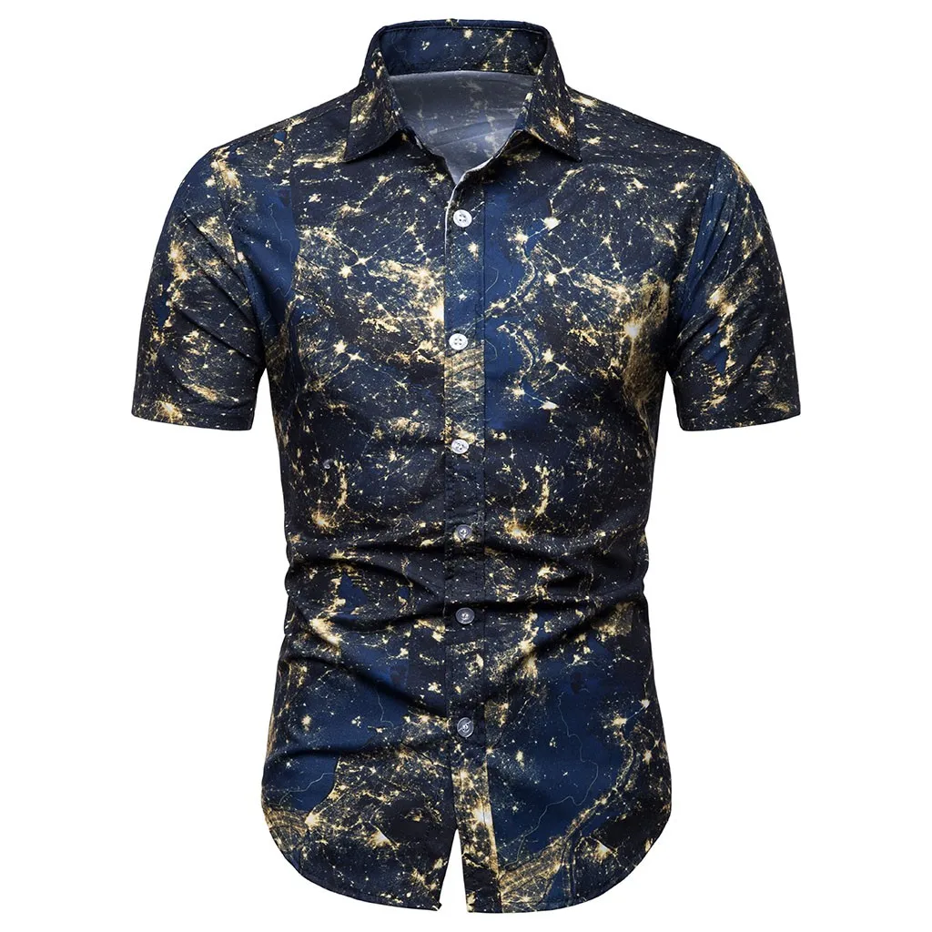 2019 Hot Fashion Shirts For Men Summer Bohomia Star print short sleeve Turn Down Collar Blouse Oversized Male Homme Chemise Top
2019 Hot Fashion Shirts For Men Summer Bohomia Star print short sleeve Turn Down Collar Blouse Oversized Male Homme Chemise Top