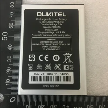 New Mobile phone battery OUKITEL C5 battery 2000mAh Original battery High capacit Mobile Accessories OUKITEL phone battery
New Mobile phone battery OUKITEL C5 battery 2000mAh Original battery High capacit Mobile Accessories OUKITEL phone battery