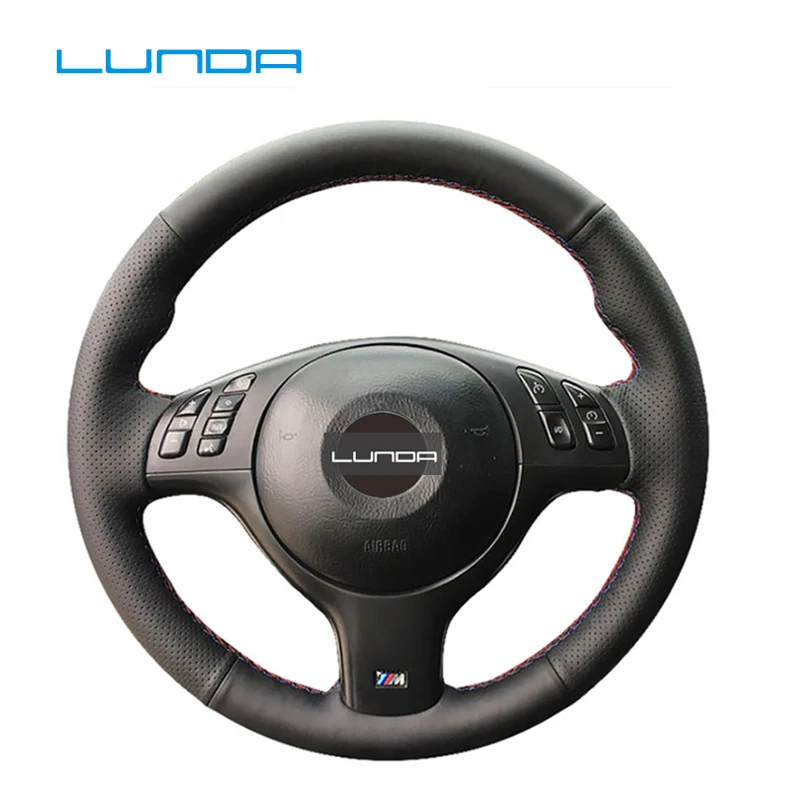 LUNDA Leather Car Steering Wheel Cover for BMW M3 E46 E39 330i 540i 525i 530i 330Ci M3 2001-2003 Custom made Steering cover
LUNDA Leather Car Steering Wheel Cover for BMW M3 E46 E39 330i 540i 525i 530i 330Ci M3 2001-2003 Custom made Steering cover