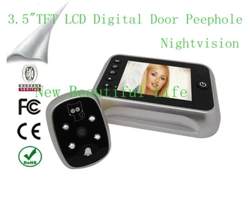 3.5" TFT LCD Color Screen Door Bell Viewer Digital Door Peephole Viewer Camera Take Photo+Video Record+Wide Angle+Night Vision
3.5" TFT LCD Color Screen Door Bell Viewer Digital Door Peephole Viewer Camera Take Photo+Video Record+Wide Angle+Night Vision