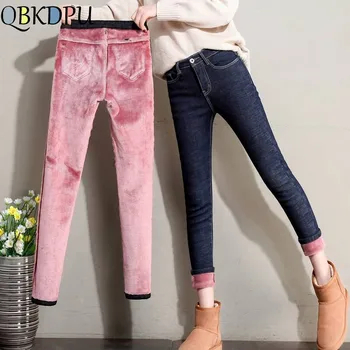 Plus Velvet High Waist Jeans Women Pants Slim Elastic Warm Vintage Jean Femme Denim Pencil Pants 2019 Thick Skinny Jeans Winter
Plus Velvet High Waist Jeans Women Pants Slim Elastic Warm Vintage Jean Femme Denim Pencil Pants 2019 Thick Skinny Jeans Winter
