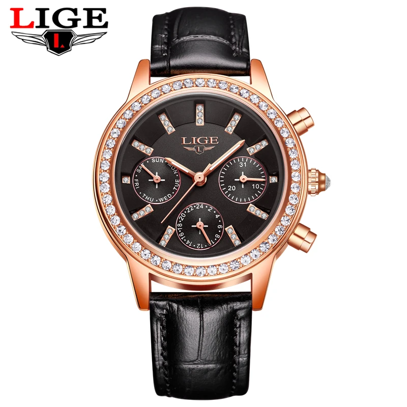 Fashion Women Watch LIGE Luxury Brand Dress Quartz Watch Women Casual Leather Waterproof Ladies Sport Watches Relogio Feminino
Fashion Women Watch LIGE Luxury Brand Dress Quartz Watch Women Casual Leather Waterproof Ladies Sport Watches Relogio Feminino