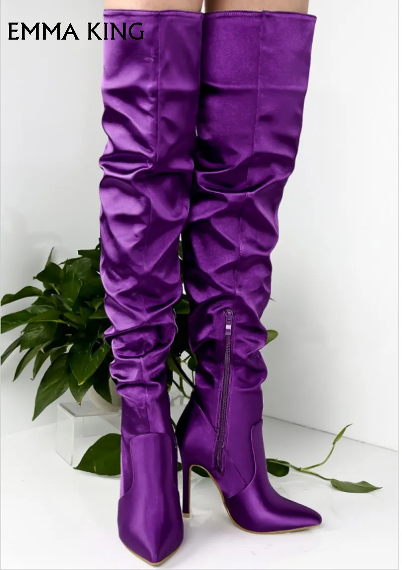 2018 New Solid Fashion Flock Winter Boots Women Sexy 8CM-UP Over The Knee Thigh Boots Pointy Toe High Heels Zip Club botas mujer
2018 New Solid Fashion Flock Winter Boots Women Sexy 8CM-UP Over The Knee Thigh Boots Pointy Toe High Heels Zip Club botas mujer