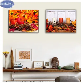 5d Diy Diamond Painting"Autumn leaves with candles"Cross Stitch Needlework Full Square Diamond Embroidery natural scenery 2pcs 
5d Diy Diamond Painting"Autumn leaves with candles"Cross Stitch Needlework Full Square Diamond Embroidery natural scenery 2pcs