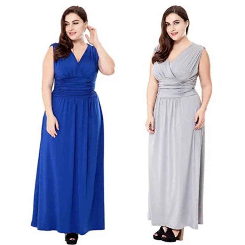 Plus Size Evening Dresses 2018 V-neck A-line Cheap Chiffon Sleeveless Royal Blue Long Loose Mother of the Bride dresses
Plus Size Evening Dresses 2018 V-neck A-line Cheap Chiffon Sleeveless Royal Blue Long Loose Mother of the Bride dresses
