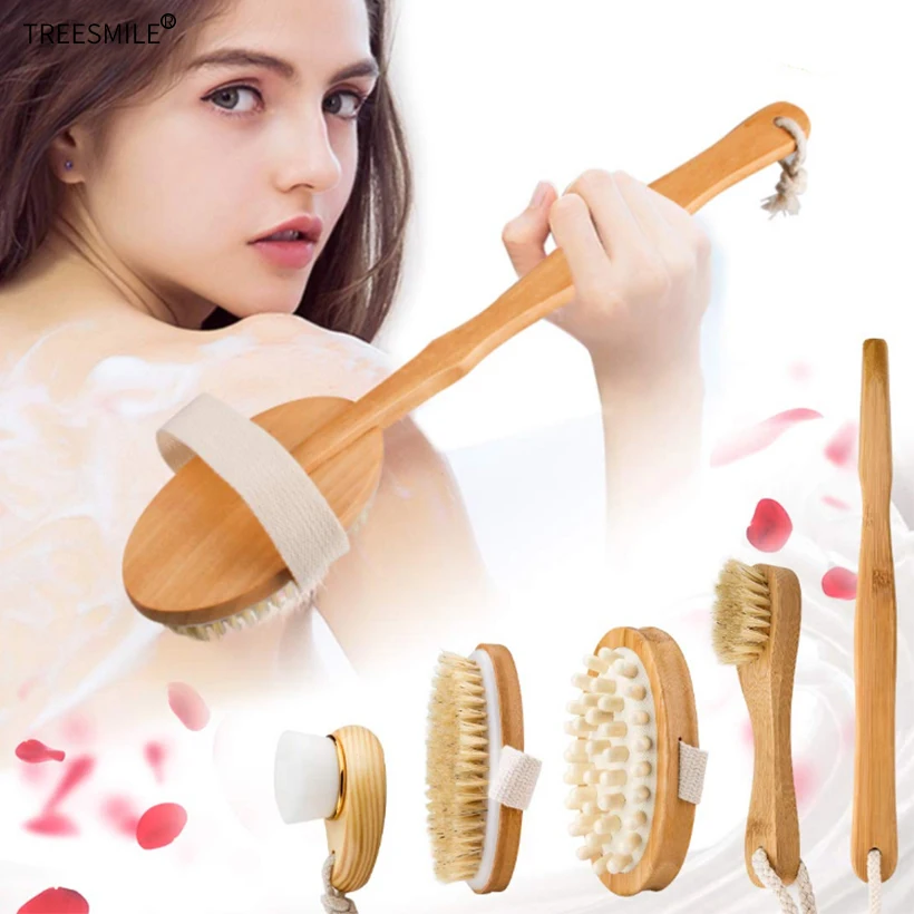 TREESMILE Natural Bristle Bath Brush Set Exfoliating Promote Blood Circulation Massage Brush Wooden Body Dry Brush D30
TREESMILE Natural Bristle Bath Brush Set Exfoliating Promote Blood Circulation Massage Brush Wooden Body Dry Brush D30