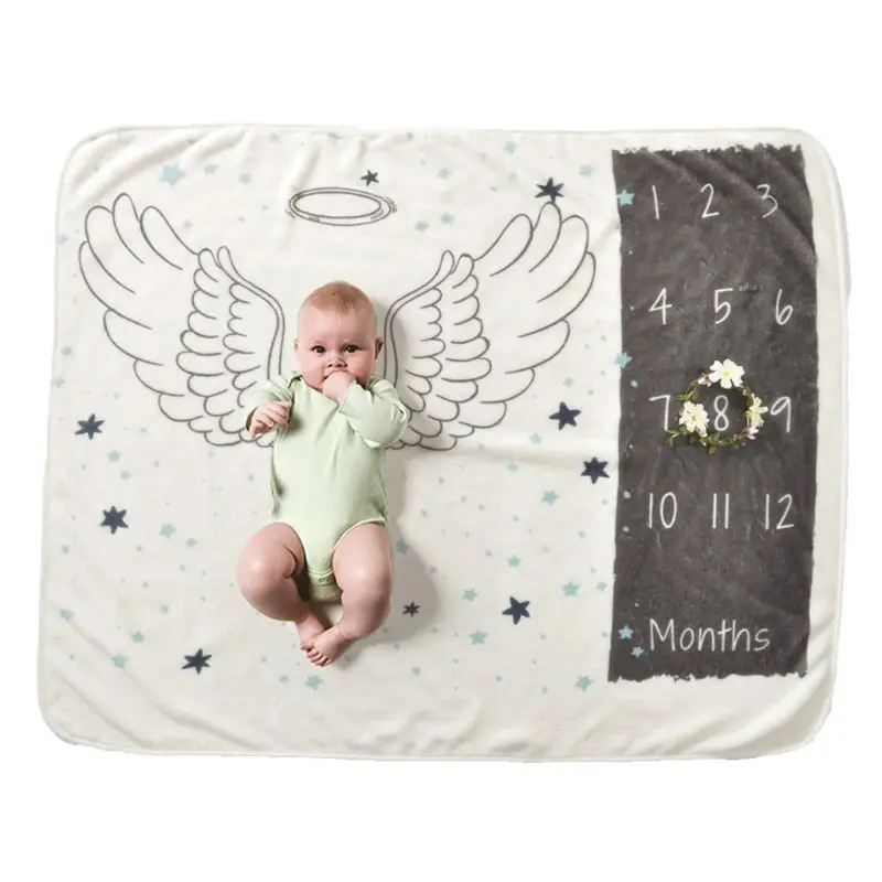 Baby Blanket Soft Flannel Photography Monthly Photo Newborn Children Wings Cartoon Angel Milestone Sleeping Bath Crawling
Baby Blanket Soft Flannel Photography Monthly Photo Newborn Children Wings Cartoon Angel Milestone Sleeping Bath Crawling