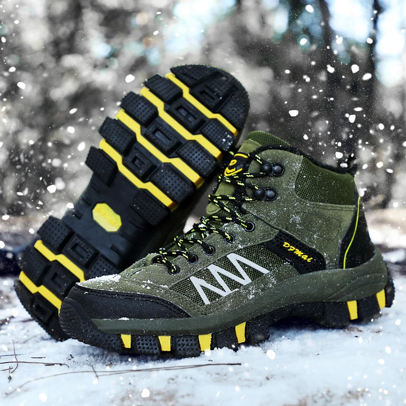 Men Winter Hiking Shoes Hiking Boots Plush High Top Fashion Tactical Outdoor Mountain Climbing Sports Sneakers Boots for Hunting
Men Winter Hiking Shoes Hiking Boots Plush High Top Fashion Tactical Outdoor Mountain Climbing Sports Sneakers Boots for Hunting