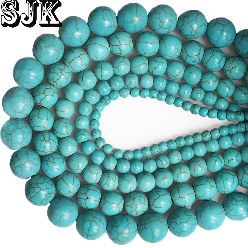 Artificial Turquoises Stone Beads Round Loose Synthetic Turquoises Big Beads 4 6 8 10 12 14 16MM For Jewelry Bracelet Making
Artificial Turquoises Stone Beads Round Loose Synthetic Turquoises Big Beads 4 6 8 10 12 14 16MM For Jewelry Bracelet Making