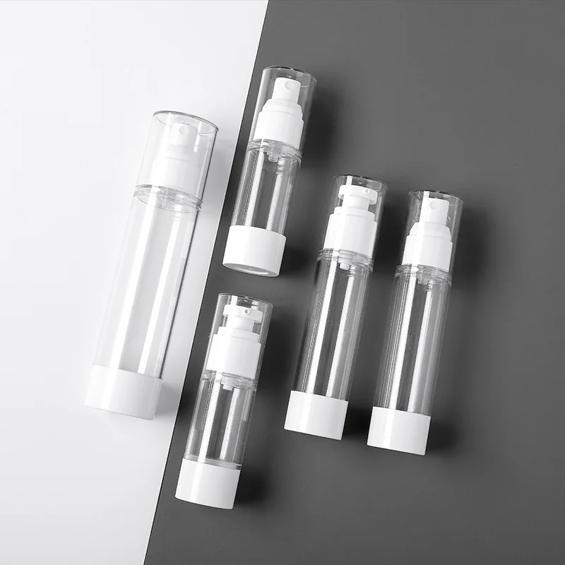 Bathroom Travel Cosmetic Package Cream Container Empty Airless Pump Plastic Bottles Vacuum Pressure Emulsion Bottle 30/50/100ML
Bathroom Travel Cosmetic Package Cream Container Empty Airless Pump Plastic Bottles Vacuum Pressure Emulsion Bottle 30/50/100ML
