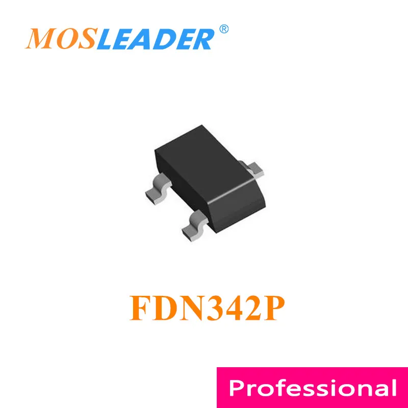Mosleader FDN342P SOT23 3000 шт FDN342 P-Channel 20V 95MR@4.5V 80MR@4.5V Сделано в Китае высокое качество |