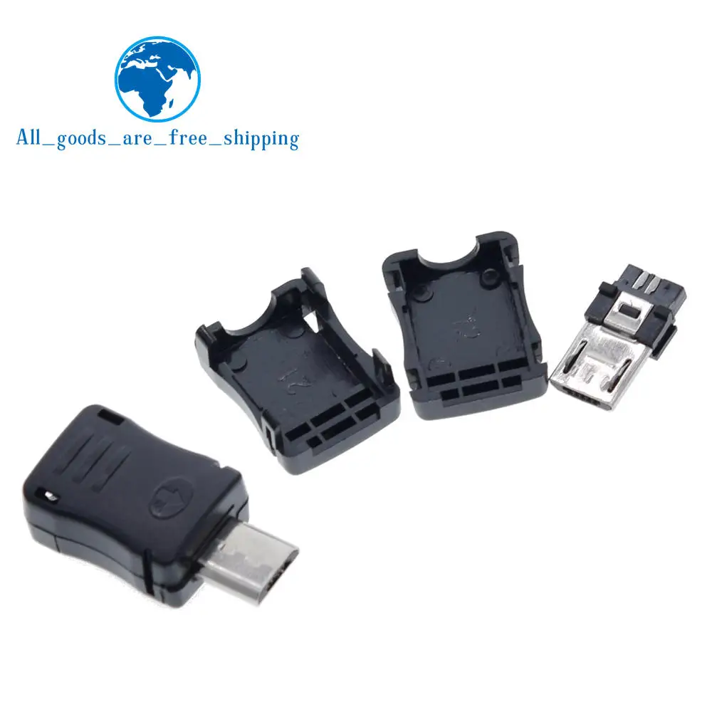 TZT High Quality 10PCS Micro USB Male Connector Male Micro USB Jack 2.0 5PIN Plug Socket With Plastic Cover For Kinds of DIY
TZT High Quality 10PCS Micro USB Male Connector Male Micro USB Jack 2.0 5PIN Plug Socket With Plastic Cover For Kinds of DIY