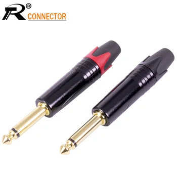 100pcs/50pairs 6.35mm Jack Audio Plug 6.35mm Mono Microphone Assembly Connector Black & Red
100pcs/50pairs 6.35mm Jack Audio Plug 6.35mm Mono Microphone Assembly Connector Black & Red