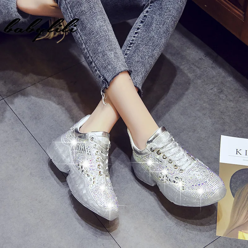 Woman Shoes Bling Daddy Sneakers Women Spring Platform Shoes tenis Flats Female PU Rhinestone sneakers Chaussure Femme
Woman Shoes Bling Daddy Sneakers Women Spring Platform Shoes tenis Flats Female PU Rhinestone sneakers Chaussure Femme
