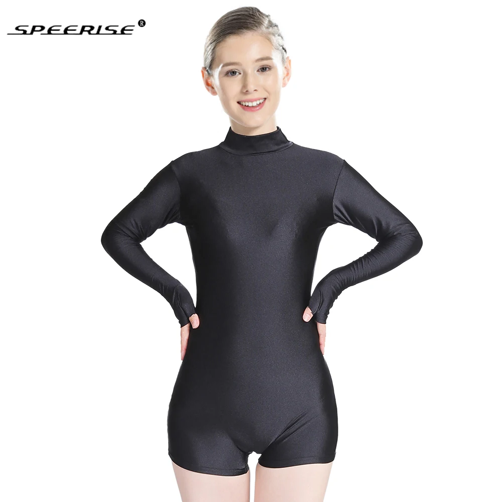 Adult Dance Gymnastic Unitard Turtleneck Neck Women's Long Sleeve With Thumb Biketards Costume Short Ballet Unitards
Adult Dance Gymnastic Unitard Turtleneck Neck Women's Long Sleeve With Thumb Biketards Costume Short Ballet Unitards