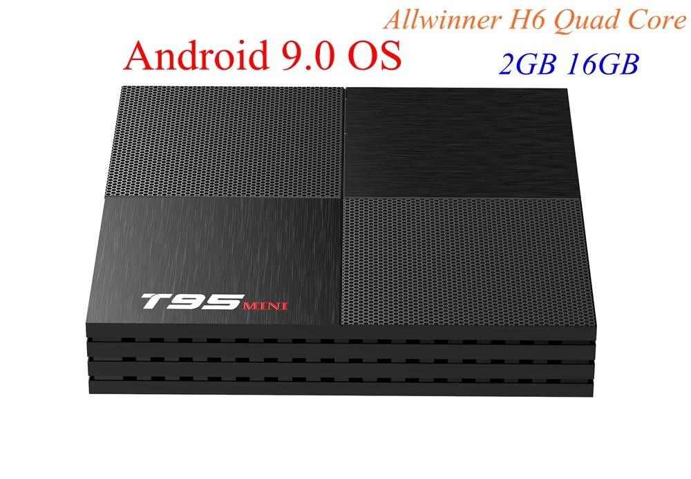 T95 Mini TV Box Android 9.0 Allwinner H6 Quad Core 2GB DDR3 16GB 2.4G WiFi USB3.0 Support 4K H.265 UHD Smart Media Player
T95 Mini TV Box Android 9.0 Allwinner H6 Quad Core 2GB DDR3 16GB 2.4G WiFi USB3.0 Support 4K H.265 UHD Smart Media Player