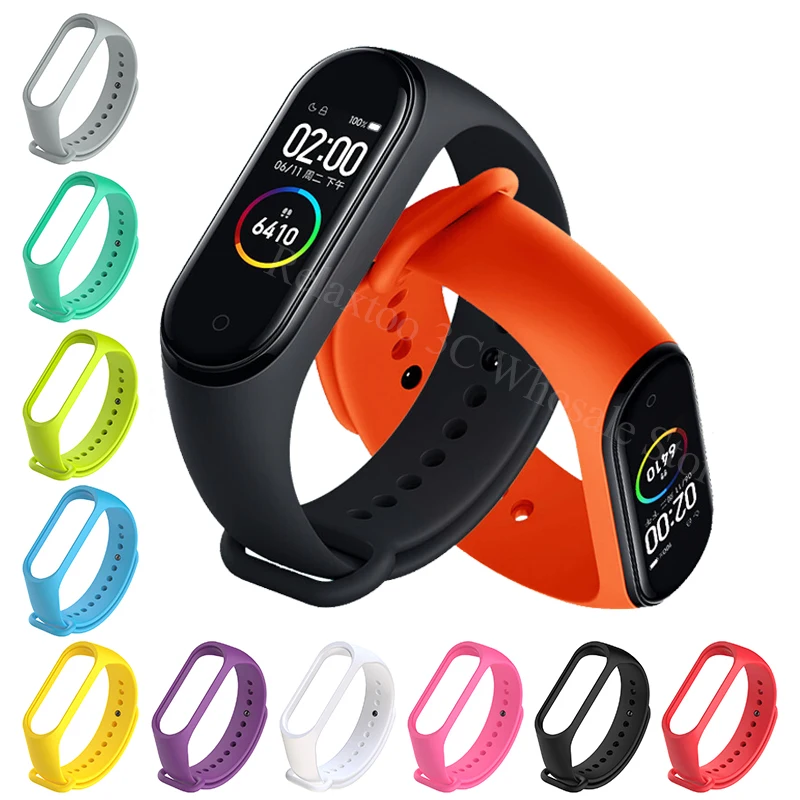 Ремешок силиконовый для Xiaomi Mi Band 4 сменный смарт браслет mi аксессуары