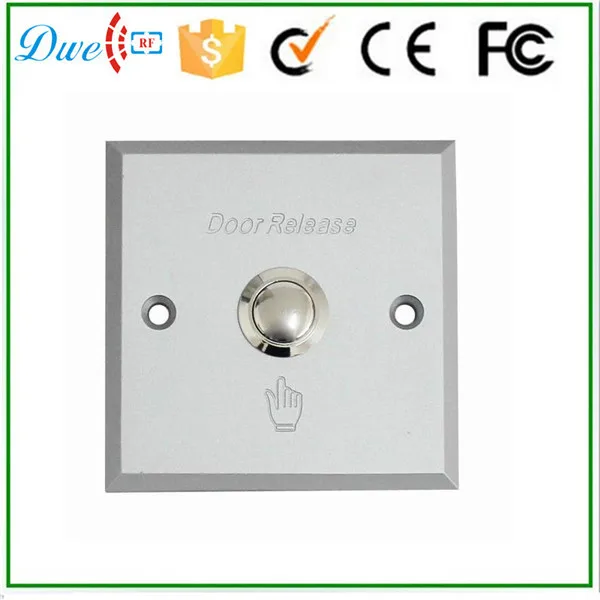 

DWE CC RF Free shipping Aluminum alloy push exit button switch door release no nc for access control system