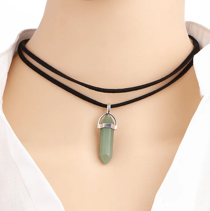 Hexagonal Natural Stone Neck Necklace New Style Layer Black Velvet Chokers Fashion Romantic Geometric Opal Pendants for Women
Hexagonal Natural Stone Neck Necklace New Style Layer Black Velvet Chokers Fashion Romantic Geometric Opal Pendants for Women