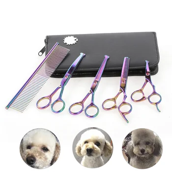 Pet Grooming Scissors Kit Dog Cat Groom Hair Tool Pet Beauty Tool Stainless Steel Trimmer Straight Curved Thinning Shears 5pcs
Pet Grooming Scissors Kit Dog Cat Groom Hair Tool Pet Beauty Tool Stainless Steel Trimmer Straight Curved Thinning Shears 5pcs