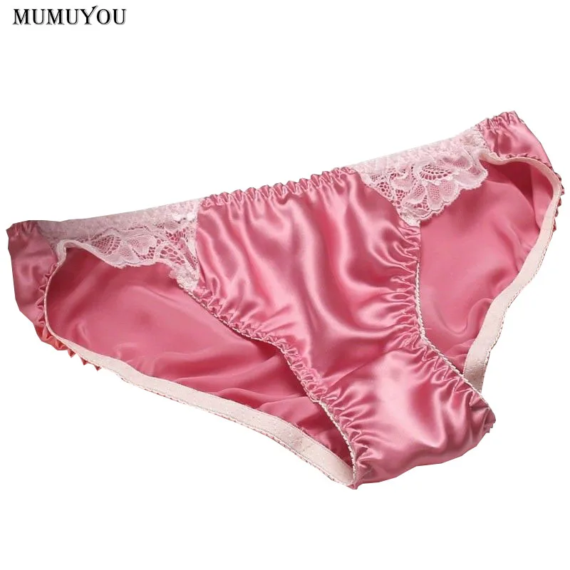 Women Faux Silk Briefs 5 Colors Panties Lace Low-Rise Triangle Pants Breathable Underwear Thongs Underpants Soft New 916-289
Women Faux Silk Briefs 5 Colors Panties Lace Low-Rise Triangle Pants Breathable Underwear Thongs Underpants Soft New 916-289