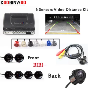 2017 Car parking Sensor 6 detector Show Distance Front camera car Rear view camera Parktronic System Reverse radar Video backup
2017 Car parking Sensor 6 detector Show Distance Front camera car Rear view camera Parktronic System Reverse radar Video backup