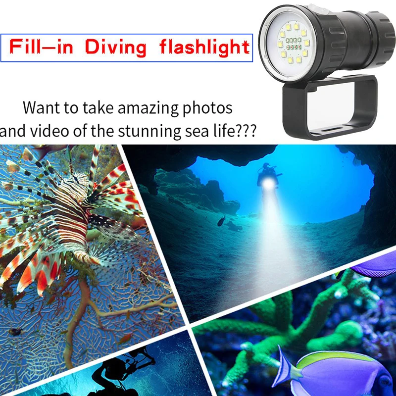 Фото QH18 Подводное освещение многофункциональный фотографии видео | Фонарики и осветительные приборы (32888269202)