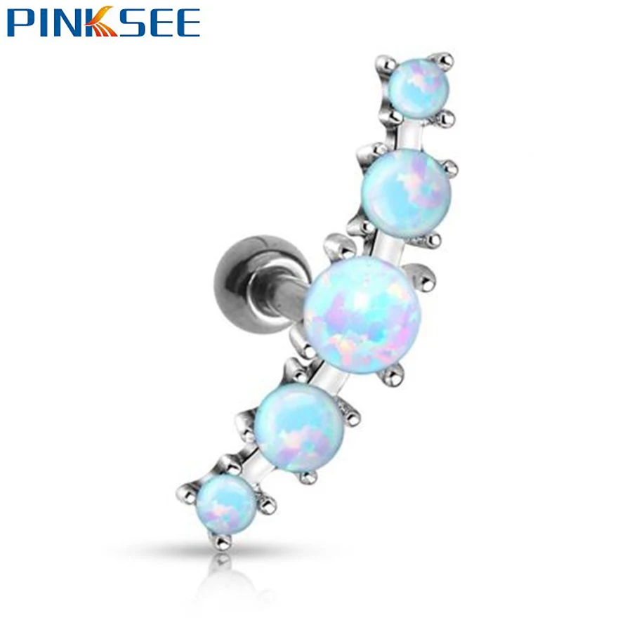 1pc Gothic Punk Surgical Steel Opal Ball Ear Tragus Cartilage Barbell Earrings For Women Moon Ear Studs Piercing Jewelry Gauges
1pc Gothic Punk Surgical Steel Opal Ball Ear Tragus Cartilage Barbell Earrings For Women Moon Ear Studs Piercing Jewelry Gauges