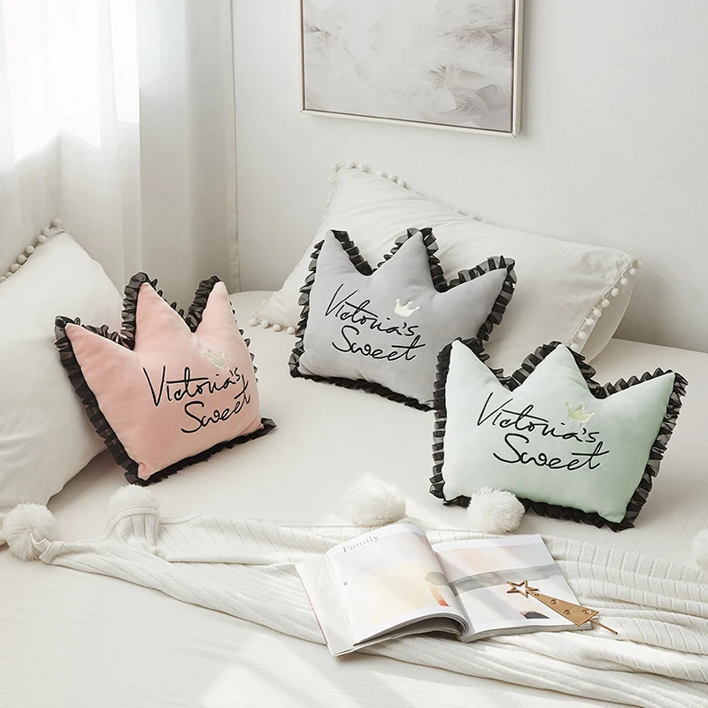 iDouillet Crown Shaped Decorative Stuffed Throw Pillow with Lace Ruffles & Embroidery Nursery Cushion for Sofa Bed Couch Bedroom
iDouillet Crown Shaped Decorative Stuffed Throw Pillow with Lace Ruffles & Embroidery Nursery Cushion for Sofa Bed Couch Bedroom