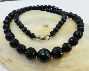 Free hot new Charming beautiful Fashion jewelry Faceted 6-14mm Black Chalcedony Round Onyx Gems Beads Necklace 18" AAA sp0375
Free hot new Charming beautiful Fashion jewelry Faceted 6-14mm Black Chalcedony Round Onyx Gems Beads Necklace 18" AAA sp0375