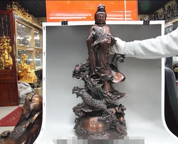 Pure Red Copper Bronze Stand Dragon GuanYin Kwan-yin Boddhisattva Buddha Statue
Pure Red Copper Bronze Stand Dragon GuanYin Kwan-yin Boddhisattva Buddha Statue