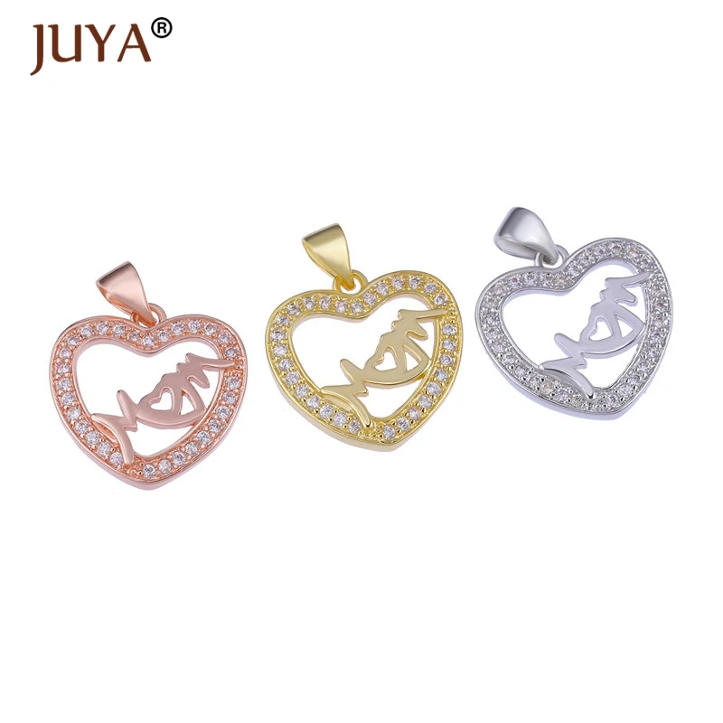 Fashion Zirconia Heart Mom Charm Pendants For Jewelry Making 2 Size Heart Mom Pendants For Necklace Bracelet Accessories gift
Fashion Zirconia Heart Mom Charm Pendants For Jewelry Making 2 Size Heart Mom Pendants For Necklace Bracelet Accessories gift