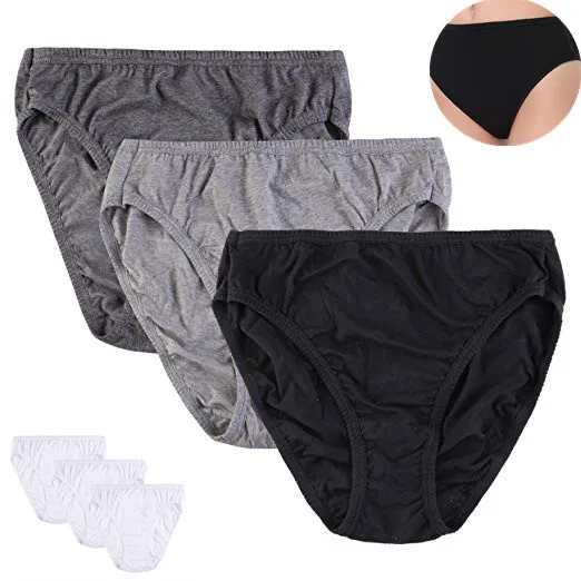 WingsLove 3 Pack Women's Plus Size 100% Cotton Comfort Soft Underwear Ladies High-Cut Brief Panty Solid Panties
WingsLove 3 Pack Women's Plus Size 100% Cotton Comfort Soft Underwear Ladies High-Cut Brief Panty Solid Panties