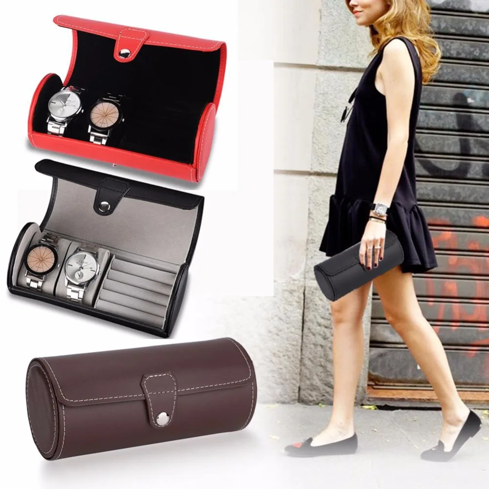 Portable Travel Watch Box Case Roll 2 Slot Watch Organizer Storage Travel Pouch Ring Earrings Jewelry Storage Box horloge box
Portable Travel Watch Box Case Roll 2 Slot Watch Organizer Storage Travel Pouch Ring Earrings Jewelry Storage Box horloge box