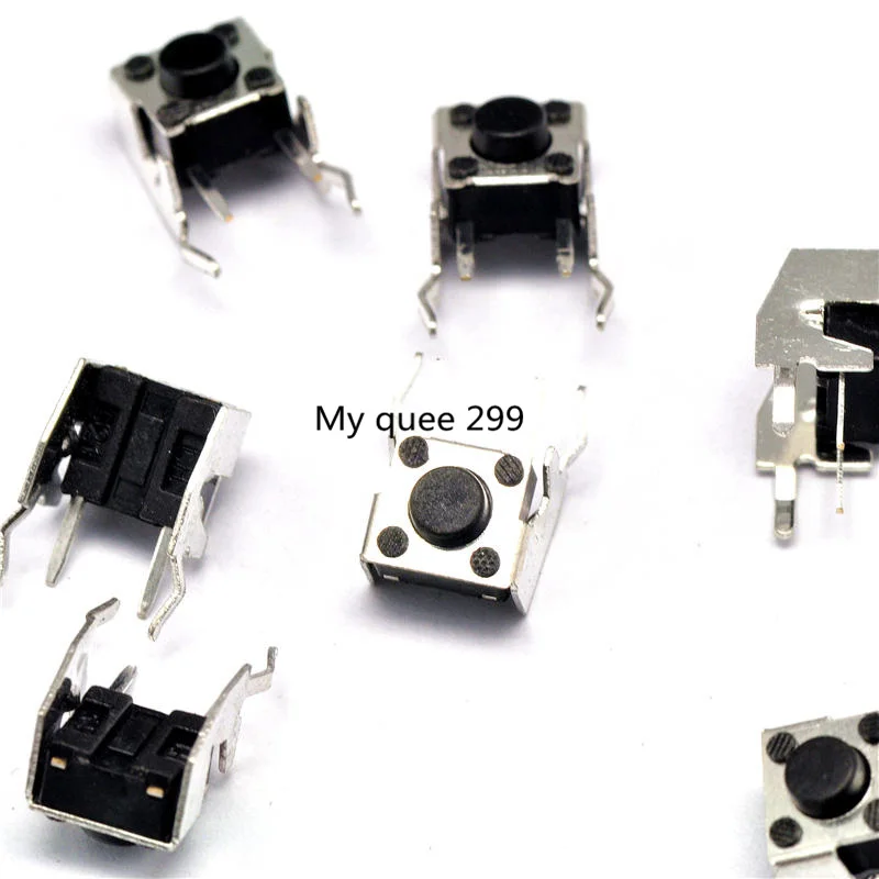 100pcs 6*6*5mm PCB Momentary Tactile Tact Push Button Switch Right Angle 6x6x5mm With stent
100pcs 6*6*5mm PCB Momentary Tactile Tact Push Button Switch Right Angle 6x6x5mm With stent