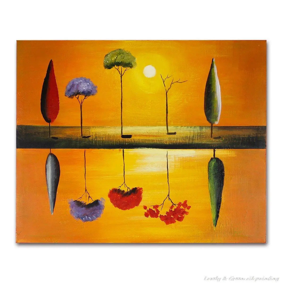 100% Hand painted Modern Abstract Oil Painting On Canvas For The Tree's Reflection Wall Art Picture Home Decoration
100% Hand painted Modern Abstract Oil Painting On Canvas For The Tree's Reflection Wall Art Picture Home Decoration