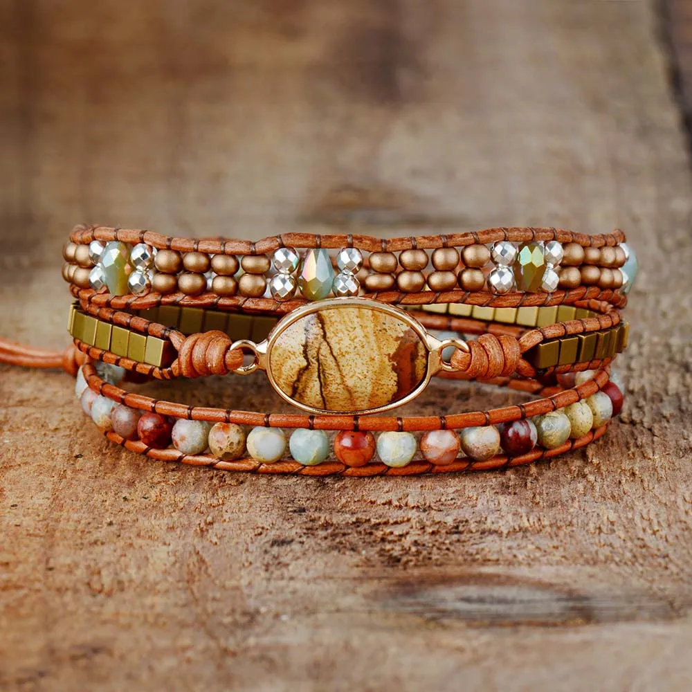 3 Times Wrap Bracelet Natural Stones Seed Beads Multilayers Leather Strap Bracelets Statement Punk Bracelet Dropship
3 Times Wrap Bracelet Natural Stones Seed Beads Multilayers Leather Strap Bracelets Statement Punk Bracelet Dropship