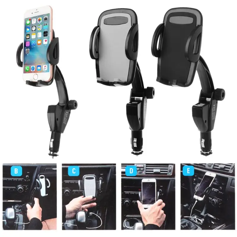 3 in 1 Car Holder Cigarette Lighter Phone Charger Dual USB Charging Adjustable 180 Degree Rotation Angle MP5 GPS Cradle
3 in 1 Car Holder Cigarette Lighter Phone Charger Dual USB Charging Adjustable 180 Degree Rotation Angle MP5 GPS Cradle