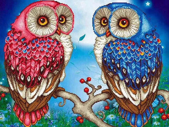Full circular Diamond embroidery"pink blue owl"5D DIY diamond painting cross stitch mosaic diamond picture diamond gift
Full circular Diamond embroidery"pink blue owl"5D DIY diamond painting cross stitch mosaic diamond picture diamond gift