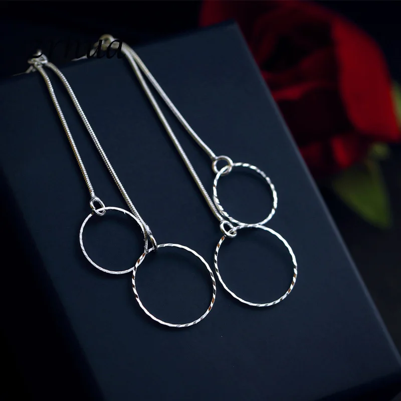 ZRHUA Retail Nice 925 Sterling Silver Jewelry Drop Earrings Fashion Double Round Hollow Dangle Brincos for Women Female Gifts
ZRHUA Retail Nice 925 Sterling Silver Jewelry Drop Earrings Fashion Double Round Hollow Dangle Brincos for Women Female Gifts
